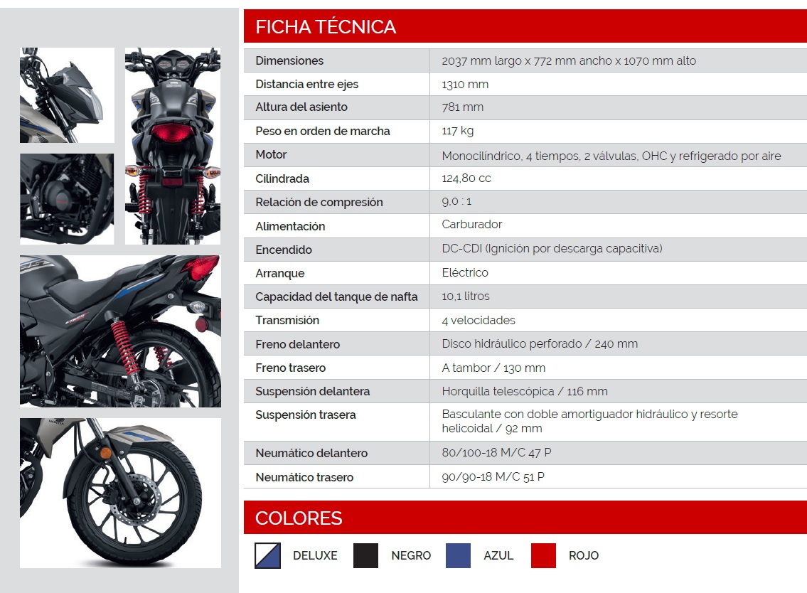 ficha tecnica cb125